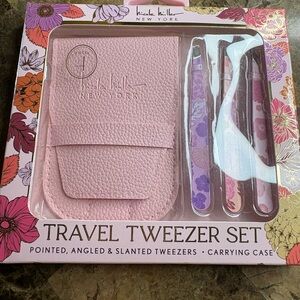 Nicole Miller Floral Tweezer Set with Case
